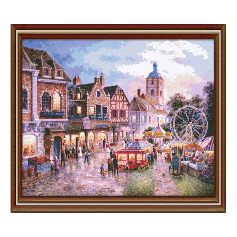 Beary Patch Park Kits de punto de cruz contado, lienzo impreso, juegos de bordado, 11CT, 14CT, costura hecha a mano, decoración del hogar, pinturas