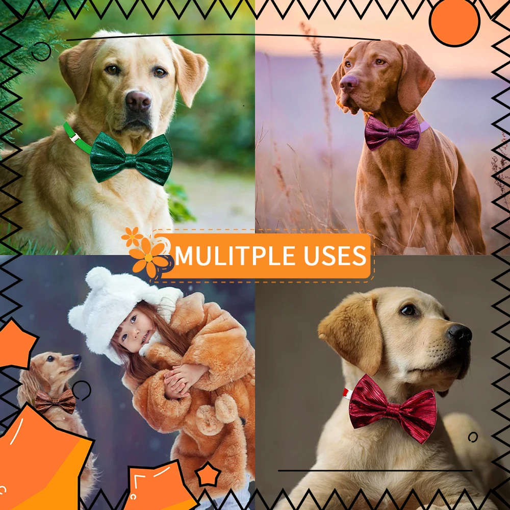 50 Uds. Lazos para perros, pajarita para perros, accesorios de moda para perros, suministros para mascotas, pajarita para perros, productos de aseo para perros pequeños y grandes para vacaciones - imagen 5