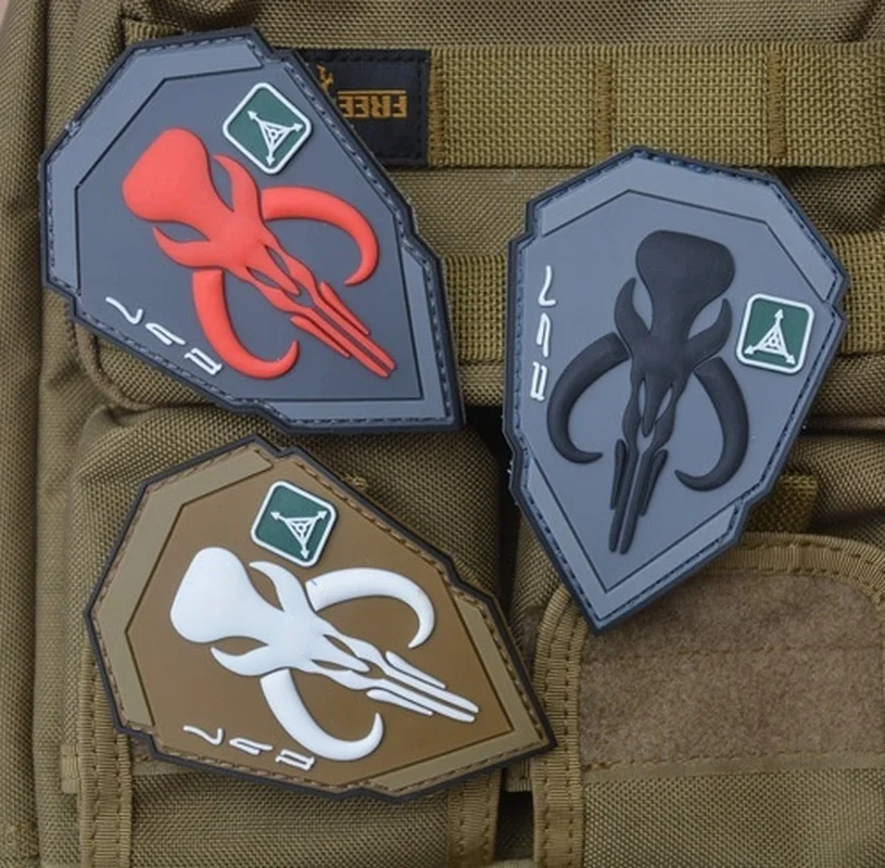 Parche de PVC Bounty Hunter, emblema, insignia para brazalete, apliques de costura decorativos militares, adornos, parches tácticos