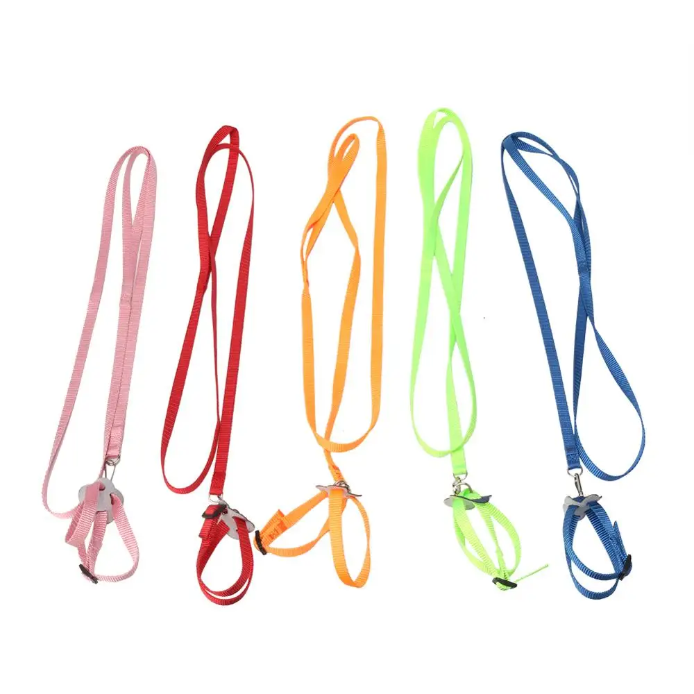 Arnés ajustable para mascotas, correa para reptiles, tortuga, gerbil, lagarto, adiestramiento al aire libre, correa suave, antimordida, cuerda de tracción ligera Multicolor - imagen 5