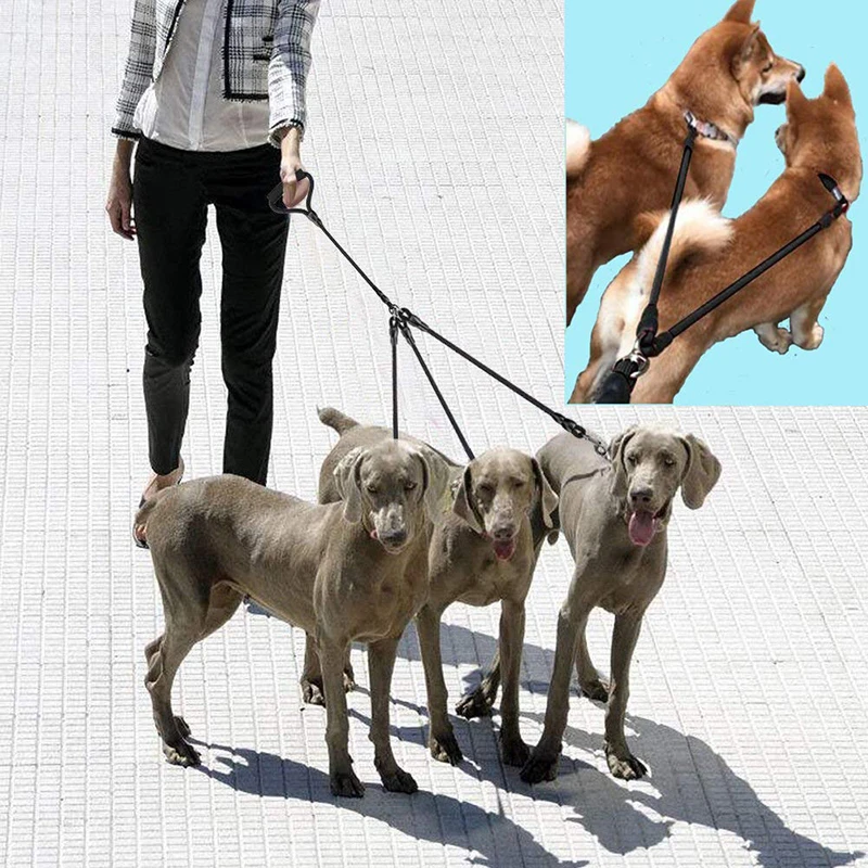 Benepaw-Correa de entrenamiento 3 en 1 para perro, accesorio de alta resistencia, doble/Triple, giratoria 360, sin enredos, para caminar, con mango de protección manual - imagen 3