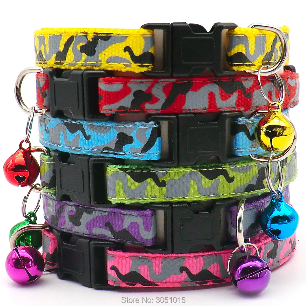 100 Uds. Venta al por mayor, Collar colorido para perro, collares ajustables para perros, Collar duradero para cachorros, Pug, Bulldog, collares para perros pequeños - imagen 3