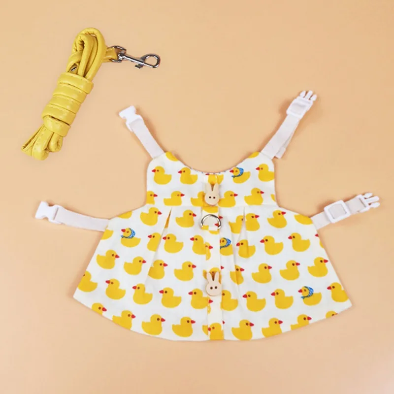 Conjunto de arnés de chaleco de conejito para caminar al aire libre con sombrero lindo, ropa de conejo, traje de mascota pequeña, ropa de Animal pequeño - imagen 3