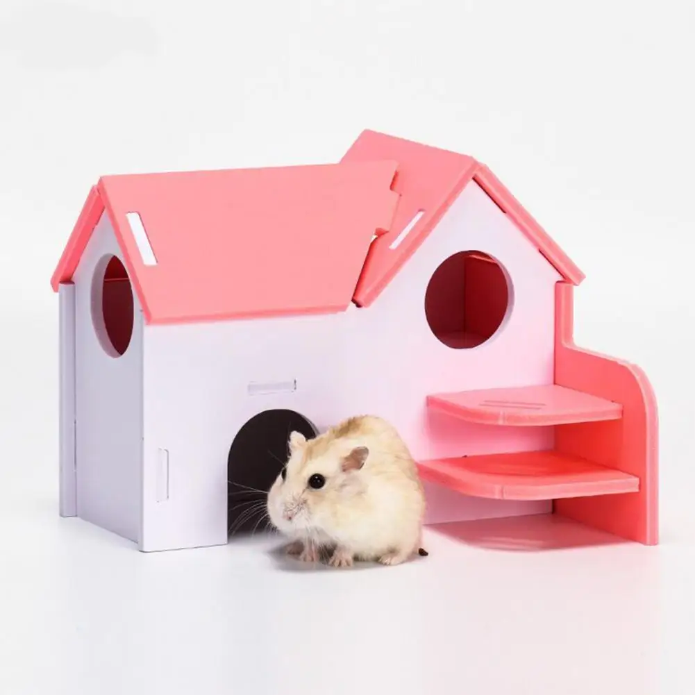 Casa para mascotas pequeñas, bricolaje, erizo, Hamster, Villa, cabaña de estar, Hamster, Villa decorativa - imagen 3