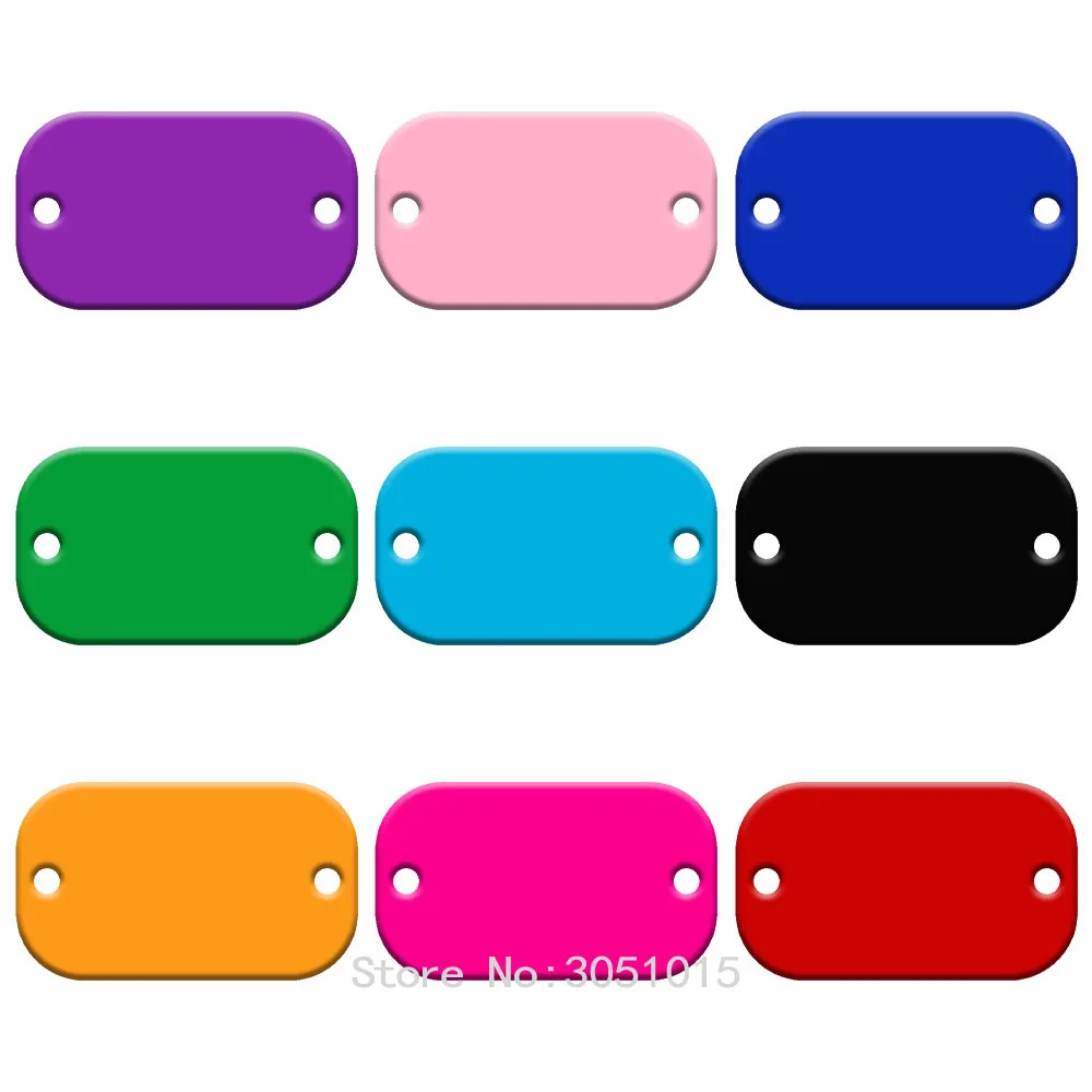 Venta al por mayor, 100 Uds., estampado de aluminio, etiqueta en blanco de identificación militar, placa de identificación con 2 agujeros para perro mascota, grabado en blanco, llavero, etiqueta de perro en blanco - imagen 4