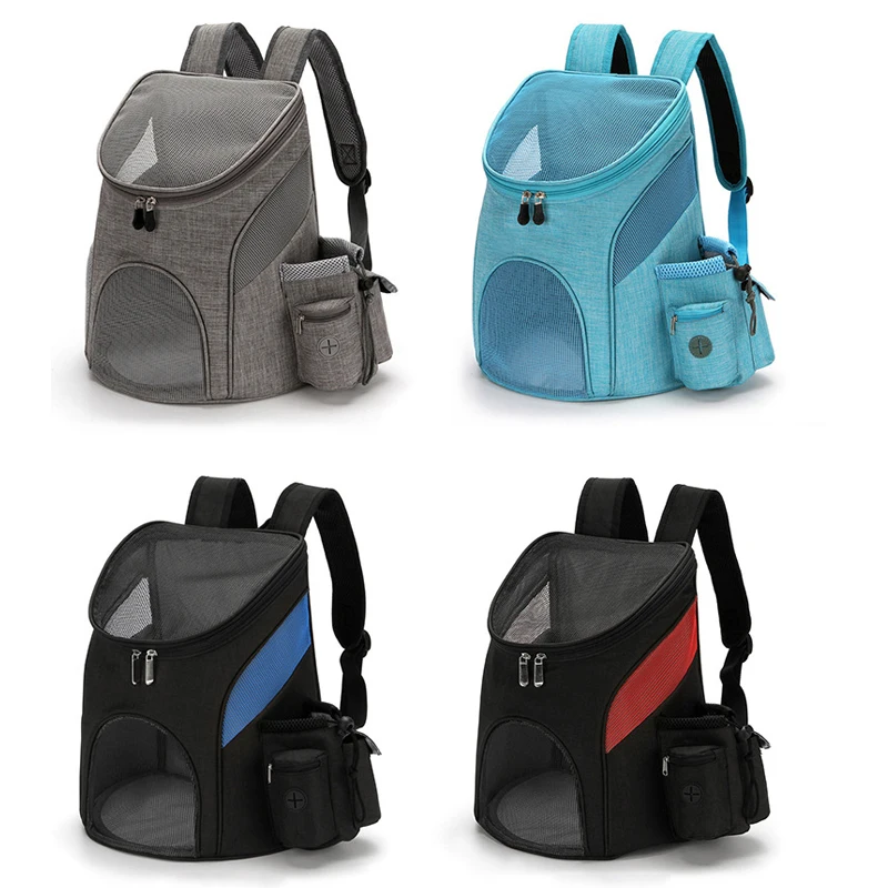 Mochila para perros de malla transpirable Multicolor, bolsa de transporte para gatos de gran capacidad para viajes al aire libre, transporte de mascotas - imagen 3