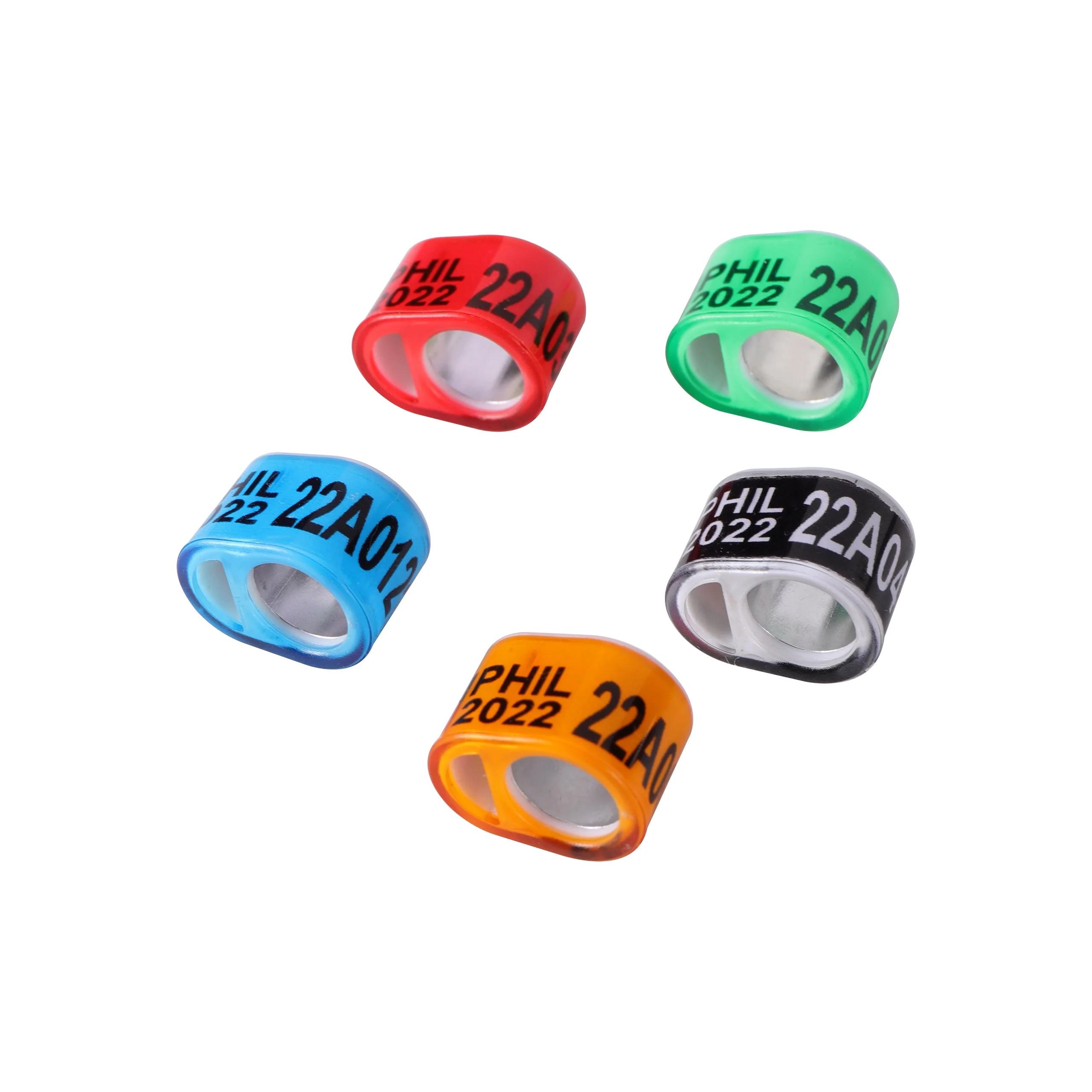 Anillo de pie de Paloma Multicolor para entrenamiento al aire libre, anillo de pájaro duradero de 8mm de calidad, para carreras de palomas, 10 piezas, 2022/2023 - imagen 4