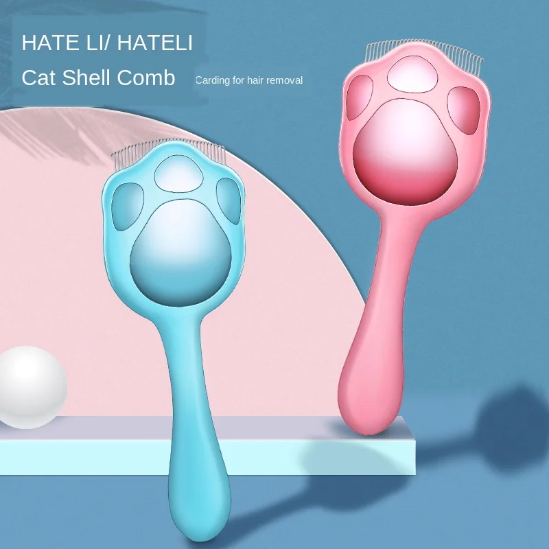 Peine descolorido de plástico para perros pequeños y gatos, cepillos para el pelo, 2 colores - imagen 4