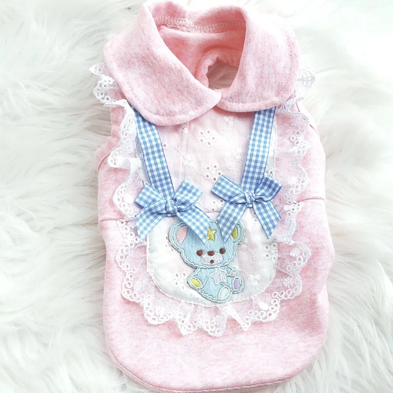 Chaleco a cuadros de lujo con capucha para perros pequeños, solapa rosa y azul, ropa elegante de manga corta para perros, camisa para cachorros y gatos, ropa para Chihuahua XL - imagen 3