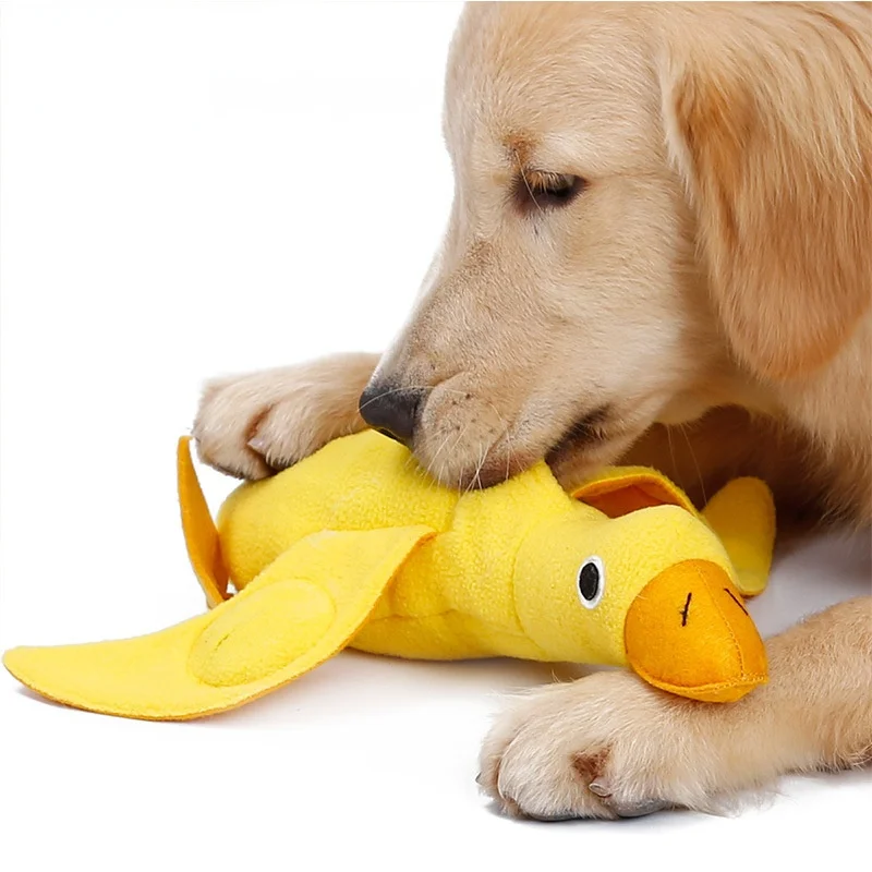 Juguete interactivo de mordida lenta para perros – Pato de peluche - imagen 3