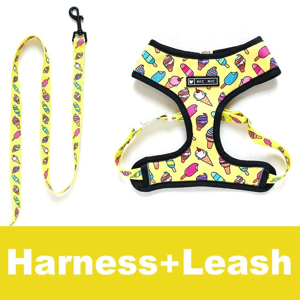 Yellow harness leash