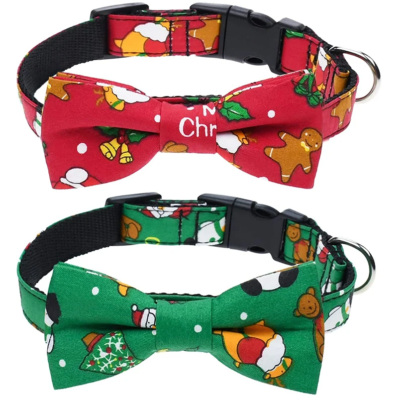 Benepaw-Collar con pajarita extraíble para perro, hebilla ajustable duradera de Navidad, adecuado para perros pequeños, medianos y grandes - imagen 5