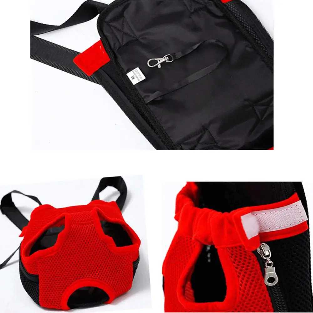 Mochila portátil de malla para transportar perros pequeños, bolso de hombro frontal para cachorros y gatos, con asa de hombro, para viajes al aire libre - imagen 5