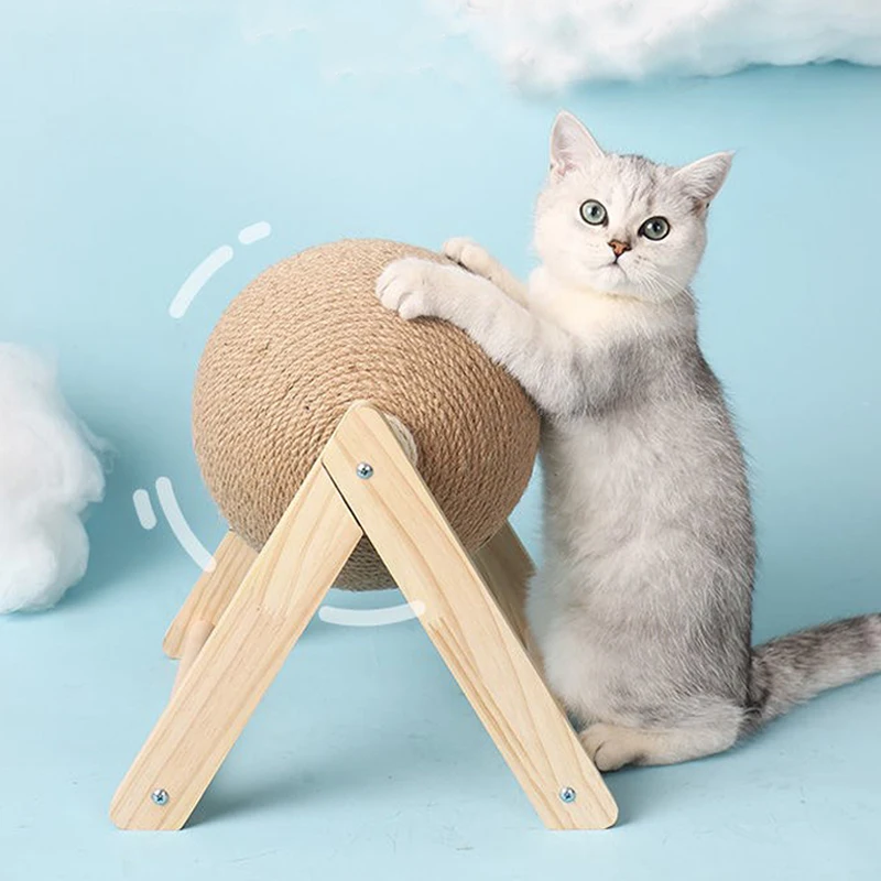 Rascador bola sisal para gatos – Juguete resistente desgastar uñas