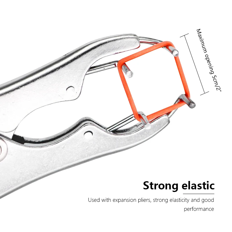 Alicates de castración de animales de acero inoxidable con anillos de expansión, Kit de herramientas DE CORTADOR de cola de ganado para corderos y lechones, 50 Uds. - imagen 4