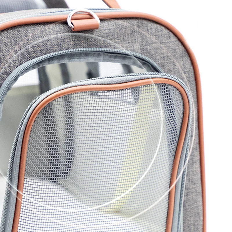 Transportín plegable y transpirable para gatos y cachorros, accesorios de viaje para exteriores, suministros para Mascotas - imagen 5