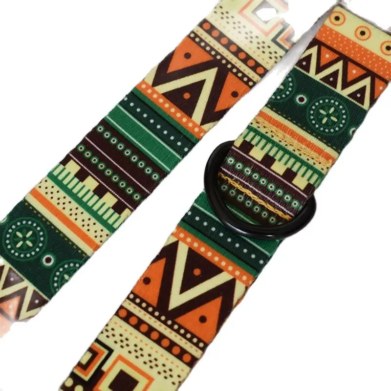 National style Nylon Printed Dog collar leash Adjustable Puppy Small Collar Pet Collars for dogs Pet Free engraving - imagen 3