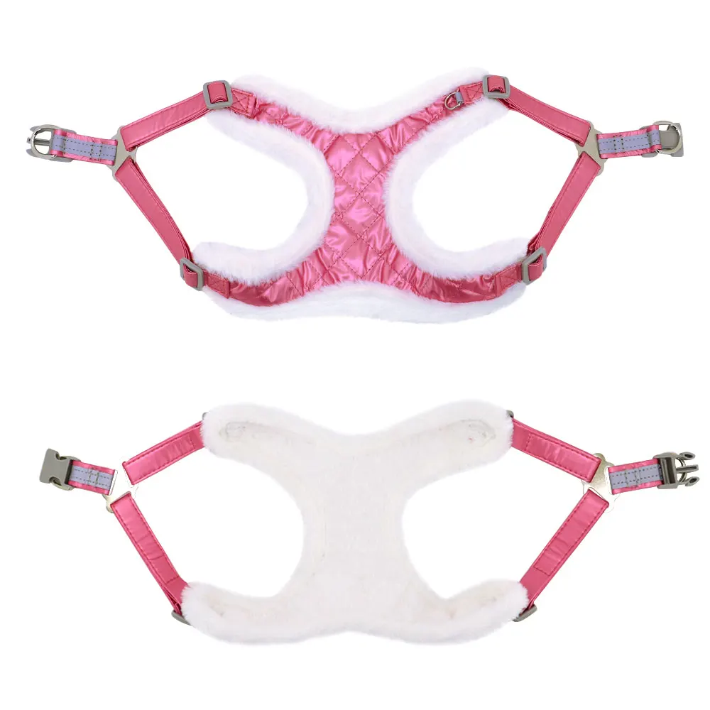 Arnés de invierno con correa para perro, chaleco acolchado de piel para gato y cachorro, esfinge, impermeable, reflectante, para Chihuahua, XS-L - imagen 4