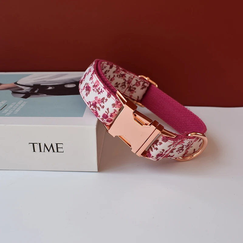 Hebillas de metal personalizadas para mascotas, collar grabado de 1,5 M, correa para mascotas, pajarita, collar ajustable para Chihuahua, suministros de flores de fábrica 01 - imagen 5