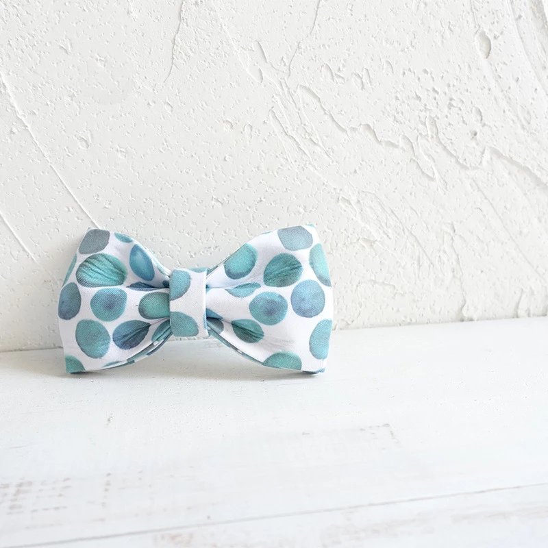 Pajarita para perros con burbujas azules, accesorio para Collar de mascotas, suministros para cachorros y gatos, herramientas de aseo para perros, pajaritas decorativas desmontables - imagen 4