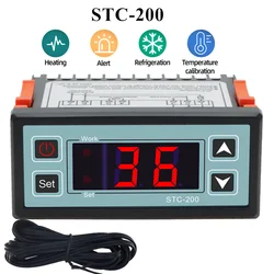 Termostato STC-200 220V para calefacción y refrigeración de mascotas