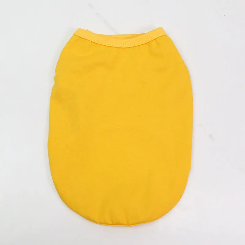 Camisas blancas para perro, ropa básica de Color caramelo para perro, camisetas suaves y transpirables para Bulldog Francés, ropa de algodón puro para perros pequeños - imagen 4