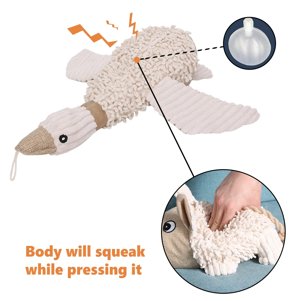 Perro chirriante Juguetes para perros pequeños y grandes, juguete interactivo para masticar, juguete chirriante con forma de Animal para masticar agresivo, chirriador para perros - imagen 4