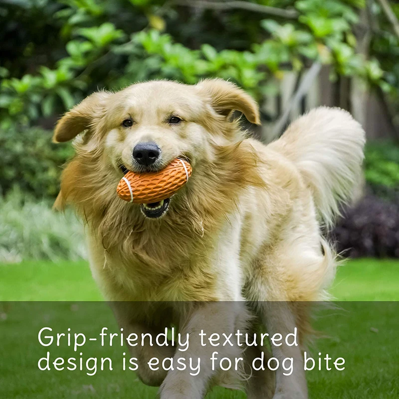 Benepaw-pelota de goma chirriante duradera para perros, juguete interactivo para dentición, alivio del estrés, no tóxico, hinchable, para masticar - imagen 2