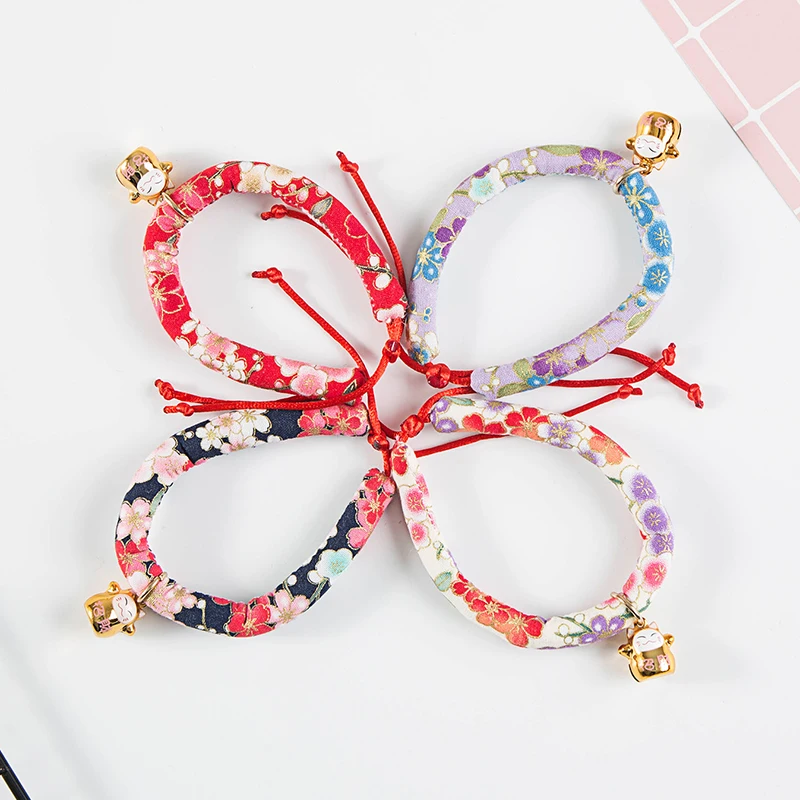6 Color de estilo japonés gato collar campana collar de dibujos animados mascotas accesorios para Gatos productos para mascotas suministros Gatos collier chat - imagen 4