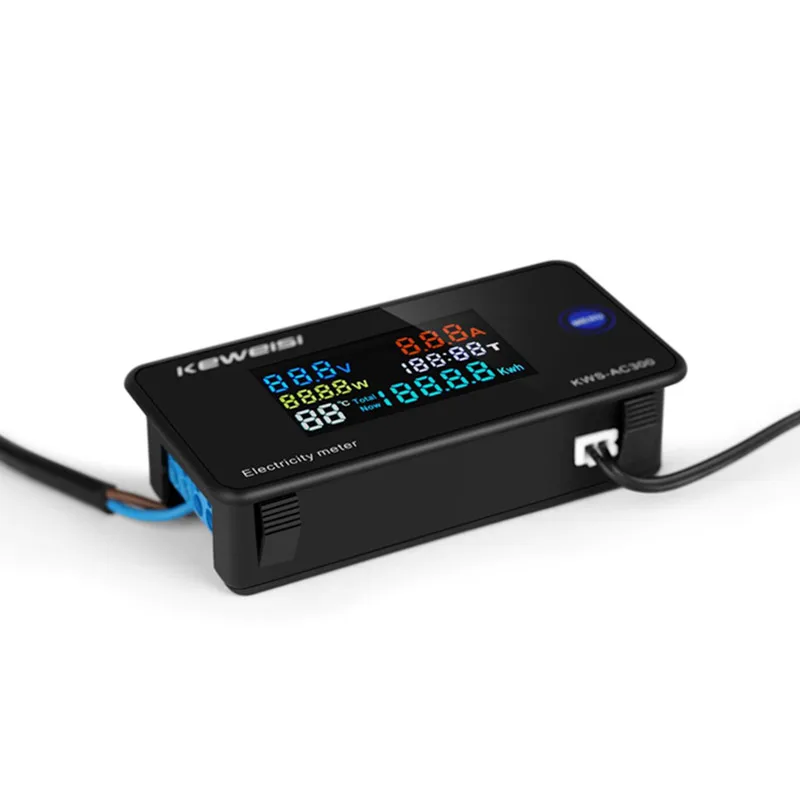 KWS-AC300 AC 50-300V Voltímetro Amperímetro KWS Medidor de energía LED AC Wattímetro Medidor eléctrico con función de reinicio 0-100A 40% de descuento - imagen 4