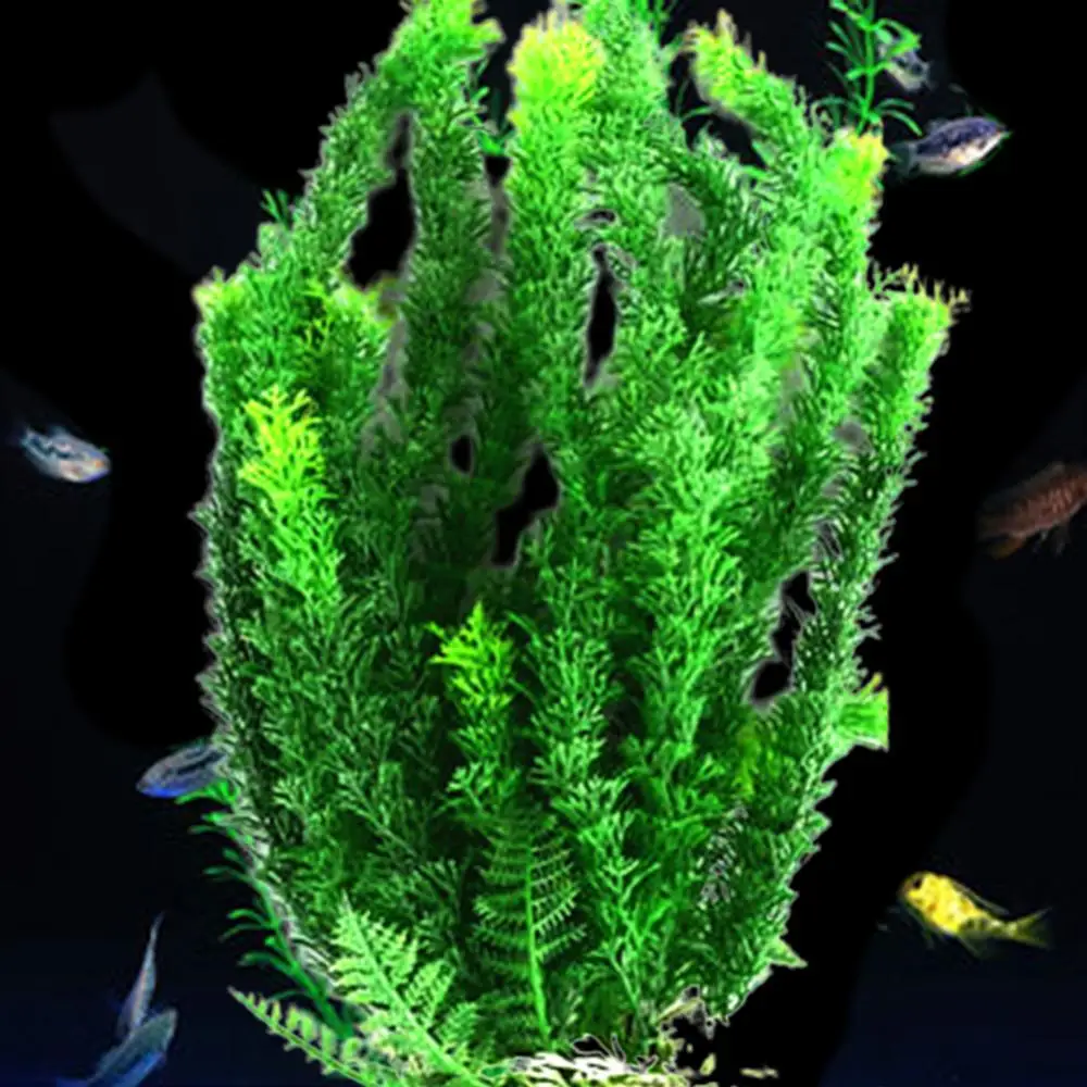 Planta Artificial de 45cm, hierba de agua, plantas subacuáticas artificiales, pecera de acuario, adorno de paisaje, decoración de pecera