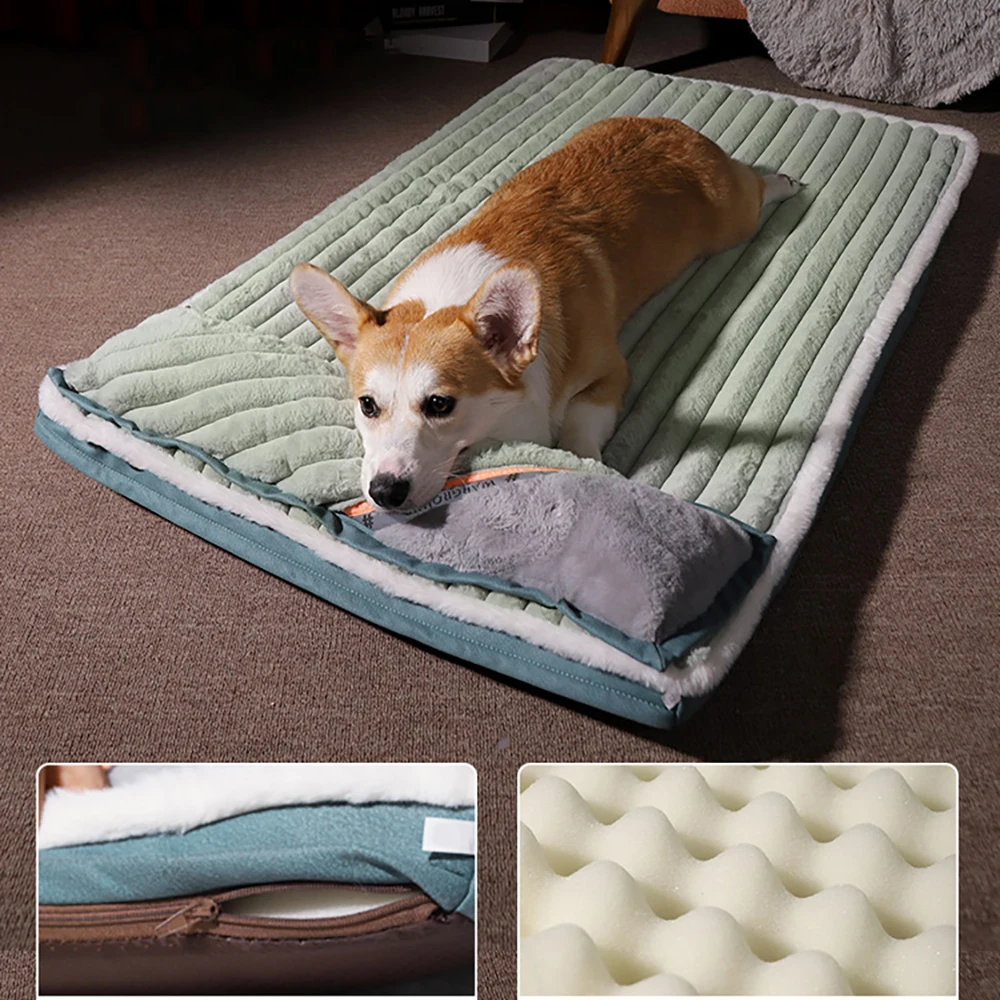 HOOPET-cojín acolchado para cama de perro, colchoneta extraíble para perros pequeños y grandes, camas y casas para gatos, colchón duradero supersuave - imagen 4
