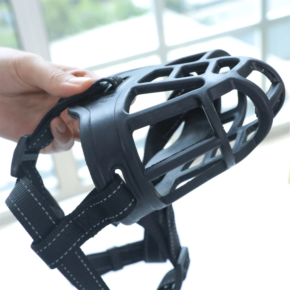 HOOPET-mascarillas duraderas para mascota, máscaras de seguridad de Gel de sílice, transpirables, antimordeduras, Boca de perro, Golden Retriever, bozal de Alaska - imagen 5