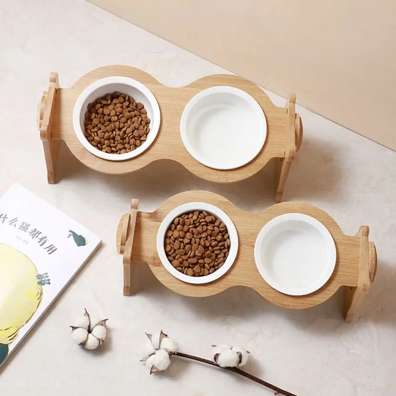 Cuencos elevados para gatos y perros con soporte, comida para mascotas y alimentador de platos de agua, productos para mascotas - imagen 5