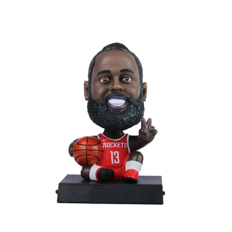 Figura de estrella de baloncesto de EE. UU., estatuillas artificiales, miniaturas de coche, cabeza sacudida, adorno de resina, accesorios de decoraciones para el hogar, 1 unidad - imagen 5