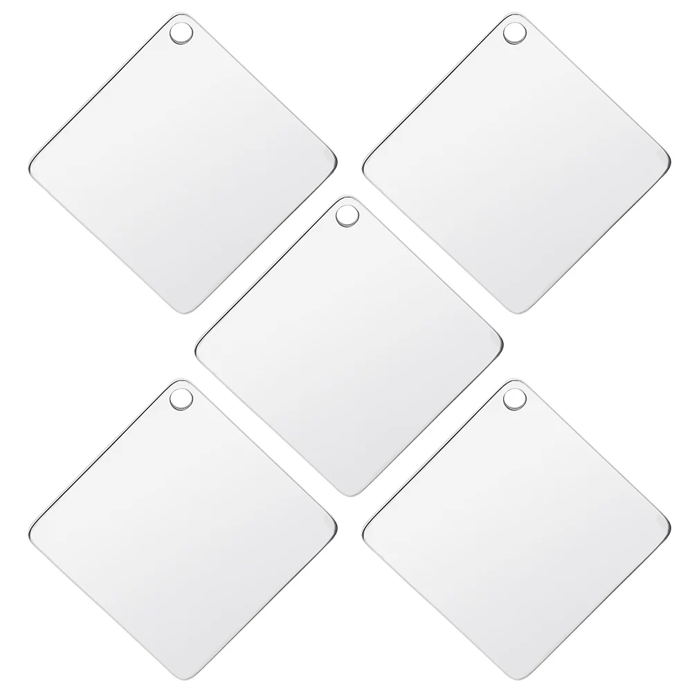 Venta al por mayor, 100 Uds., placa con nombre de acero inoxidable, etiqueta colgante cuadrada militar para mascotas para hombre, accesorios de joyería DIY, identificación de perro - imagen 5