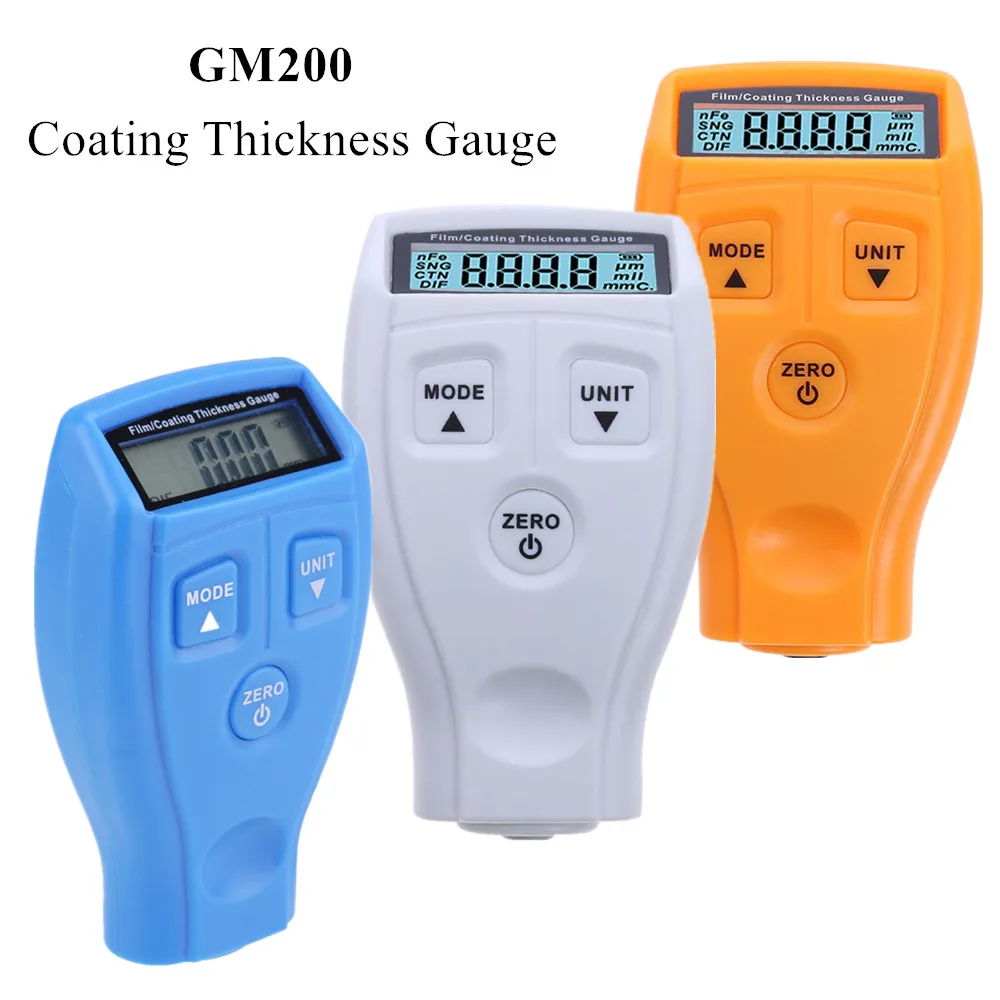 Medidor de espesor de pintura de coche Digital GM200, medidor de recubrimiento de película portátil, herramienta de medición automática de pintura automotriz - imagen 4