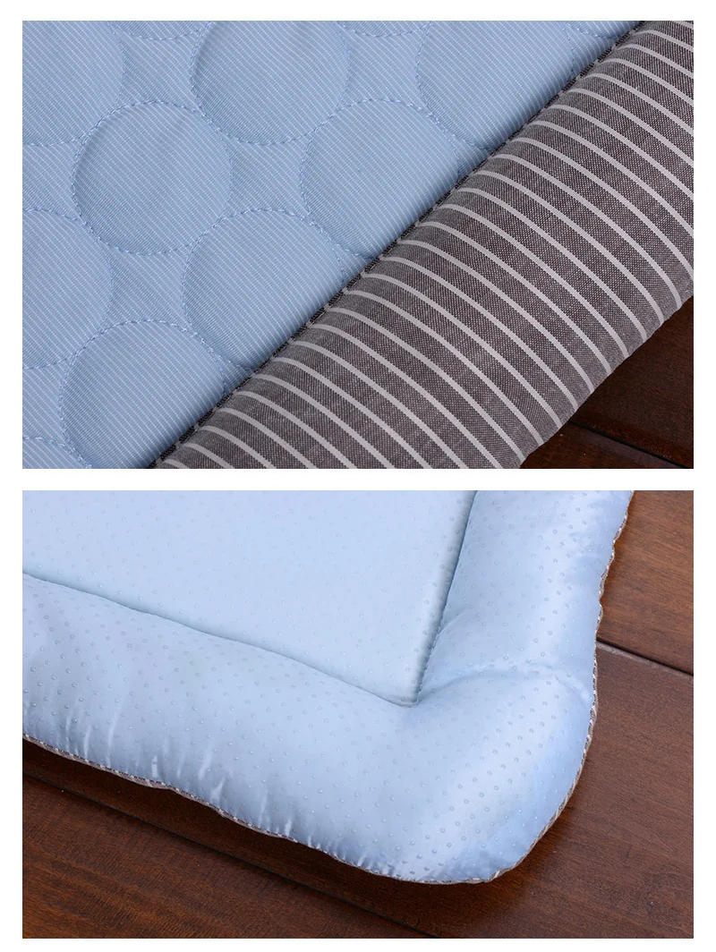 Almohadilla de cama multifuncional de seda de hielo para mascotas, cómoda y fresca, tamaño pequeño y mediano, todo en uno para gatos y perros, Verano - imagen 3