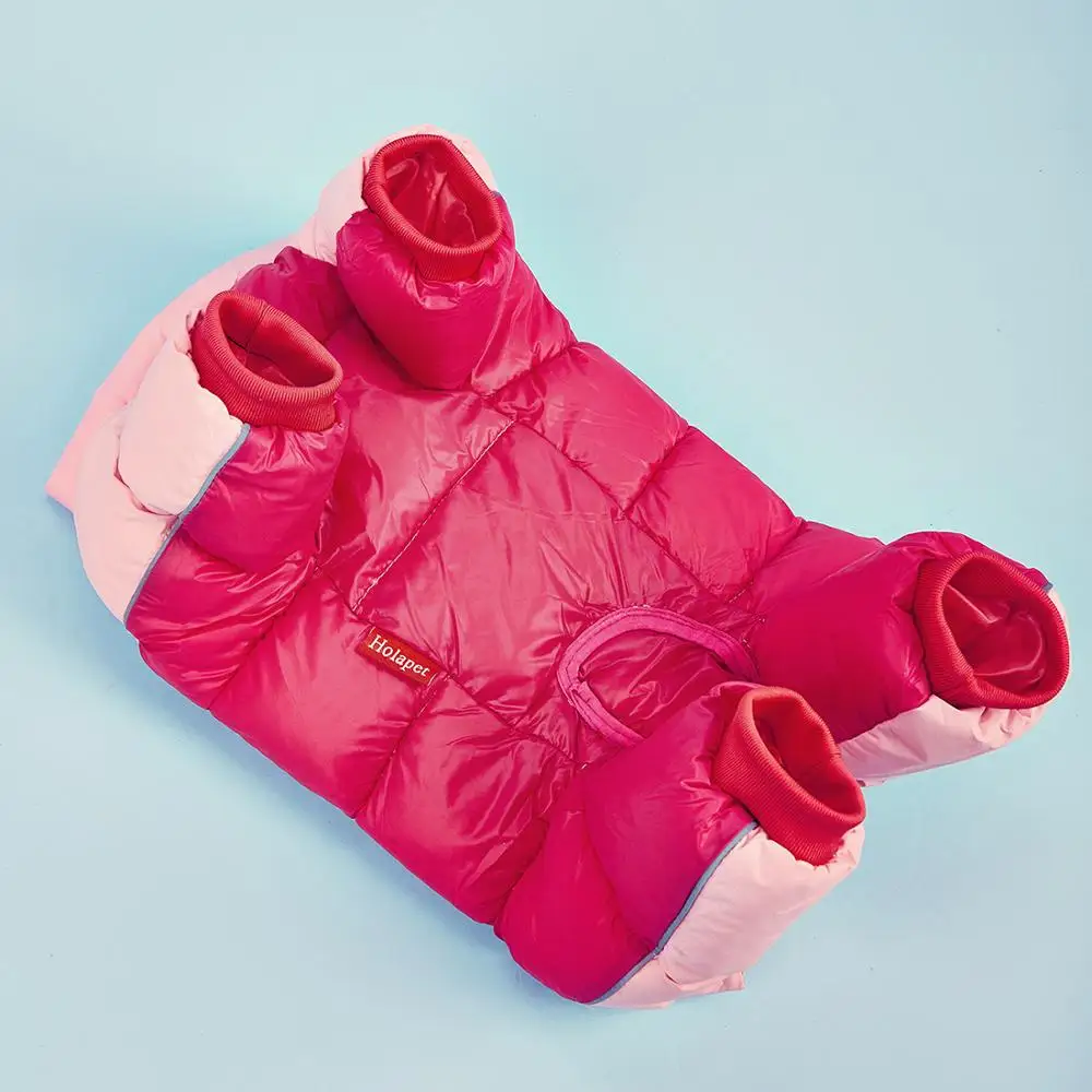 Ropa de invierno para perros, monos impermeables para perros pequeños, traje de nieve suave muy cálido para cachorros, vientre completamente cubierto, uso para perros femeninos/masculinos - imagen 3