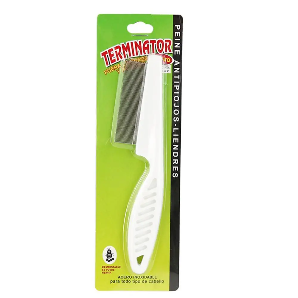 Peine de aguja de pulgas para gato, peine de acero inoxidable para el cuidado del pelo de perro, piojos, cómodo, removedor de pelo, limpieza de cachorros, peines para el cuidado de animales - imagen 5