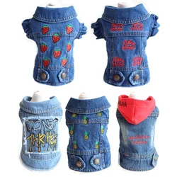 Chaqueta vaquera denim para perros y gatos pequeños