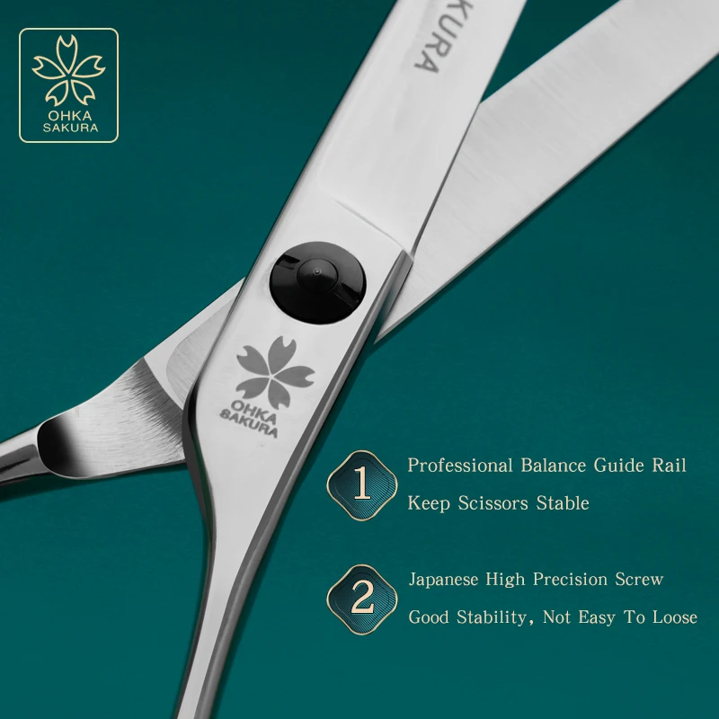 Sakura-Tijeras profesionales de peluquería para belleza de mascotas, cizalla directa completa, Vg10 doméstica, 7,0 ", 7,5" - imagen 5