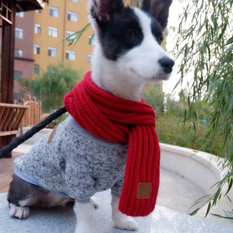 Ins-bufanda de punto de Navidad para perros, accesorios cálidos de invierno para cachorros y gatos - imagen 4