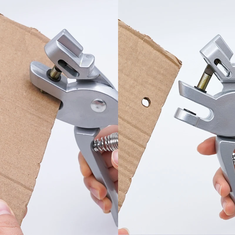 Etiquetas de oreja de animales, alicates de perforación, abrazaderas de agujero para ganado, ovejas, cerdo, caballo, identificación de animales, equipo de acero inoxidable para granja, 8 Mm - imagen 5