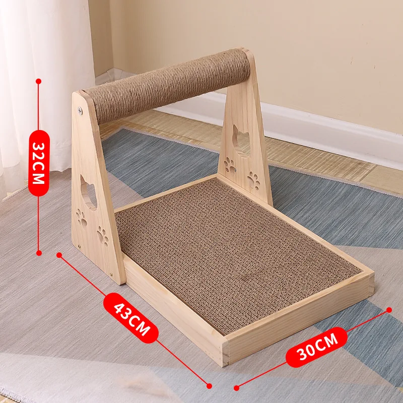 Maceta de hierba de trigo para gato, juguete con bola giratoria, muebles, tablero para rascar, garra de gato, juguete de Sisal, 2 en 1, 2 capas - imagen 5