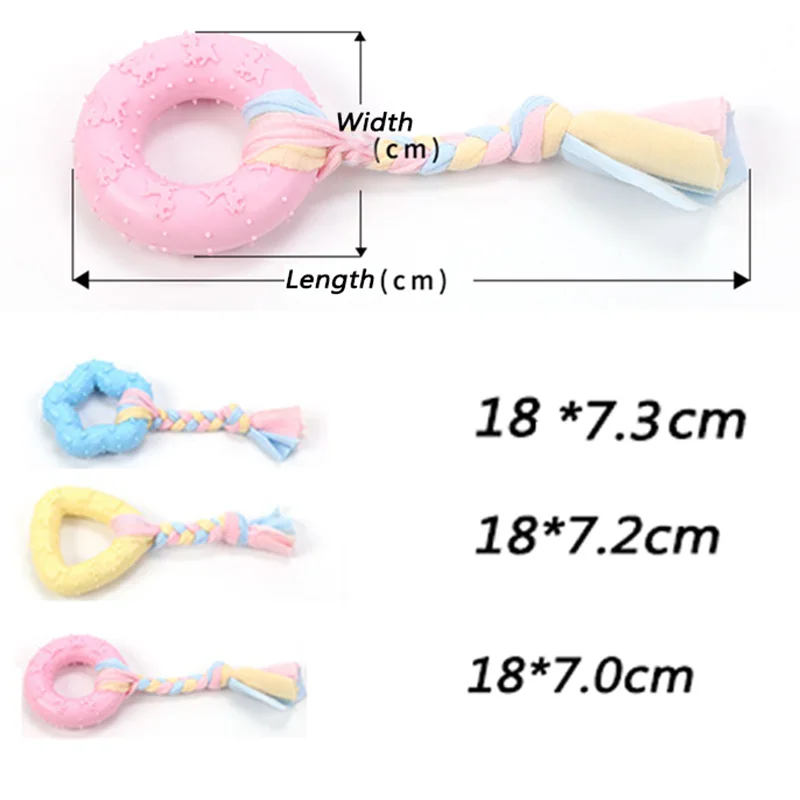 Juguete Goma Seguridad Perros Grandes Pequeños Resistente Mordeduras Interactivos Color Aleatorio - imagen 3