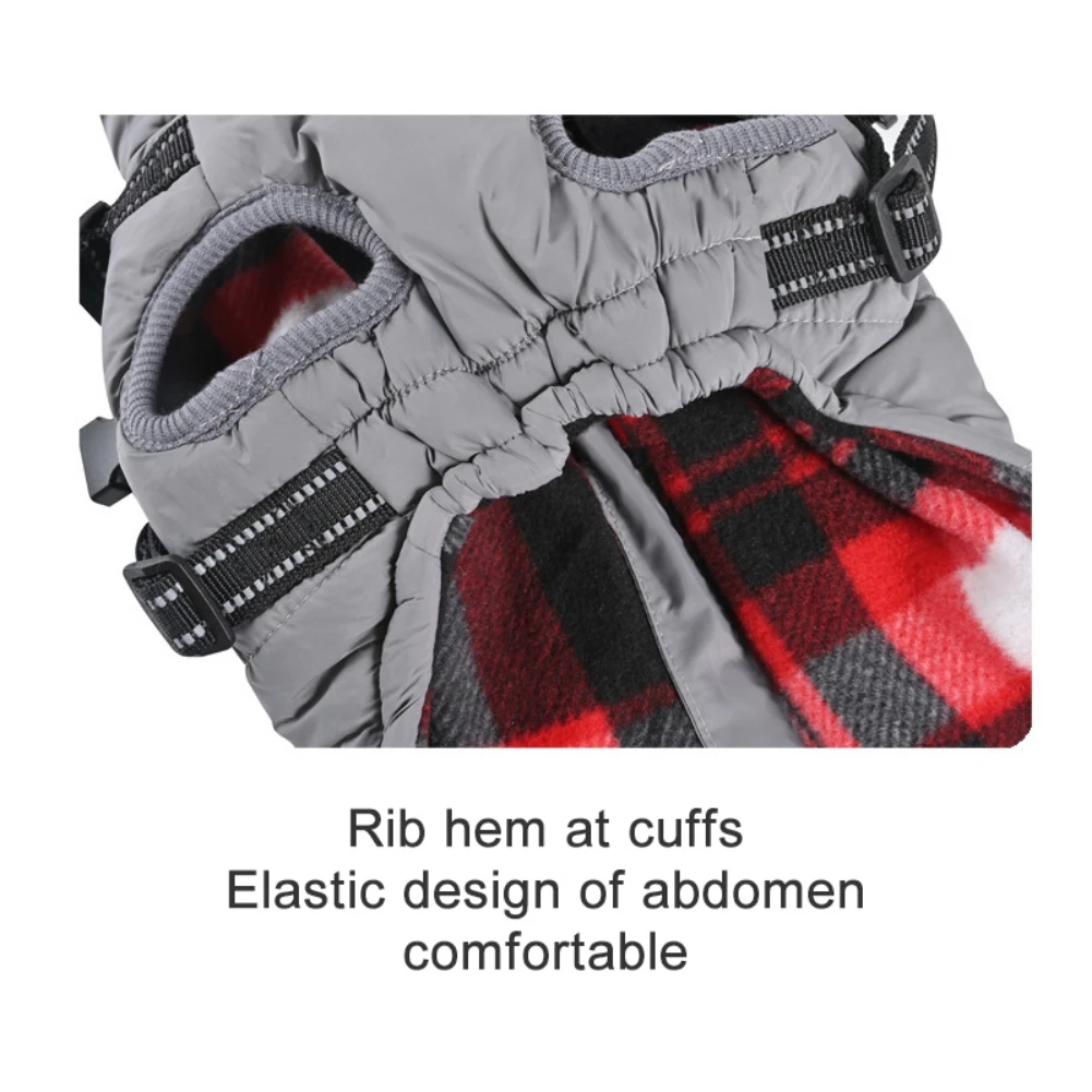 Ropa reflectante para perro, chaleco grueso para Bulldog Francés, Pug, Chihuahua, Yorkies, ropa de esquí para mascotas, abrigo para cachorros, chaqueta de invierno - imagen 5