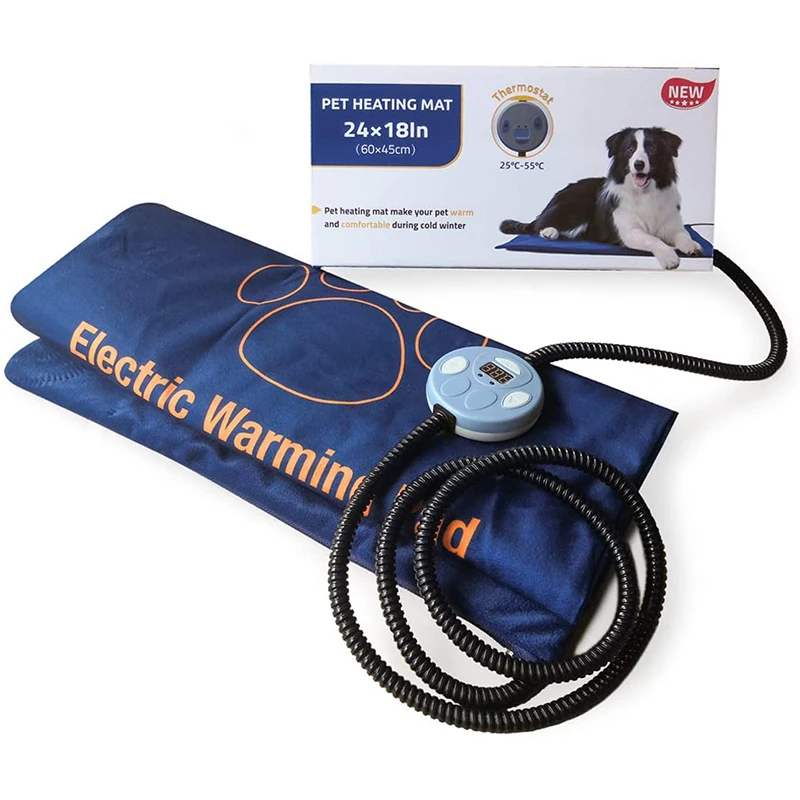 Benepaw-almohadilla calefactora eléctrica para mascotas, cubierta extraíble acogedora, alfombrilla impermeable para cama de perro, 7 niveles de temperatura ajustable, resistente al mordedor - imagen 3