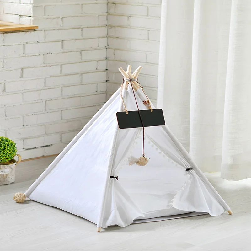 Tienda tipi de lino para gatos y perros – Con esterilla lavable - imagen 2