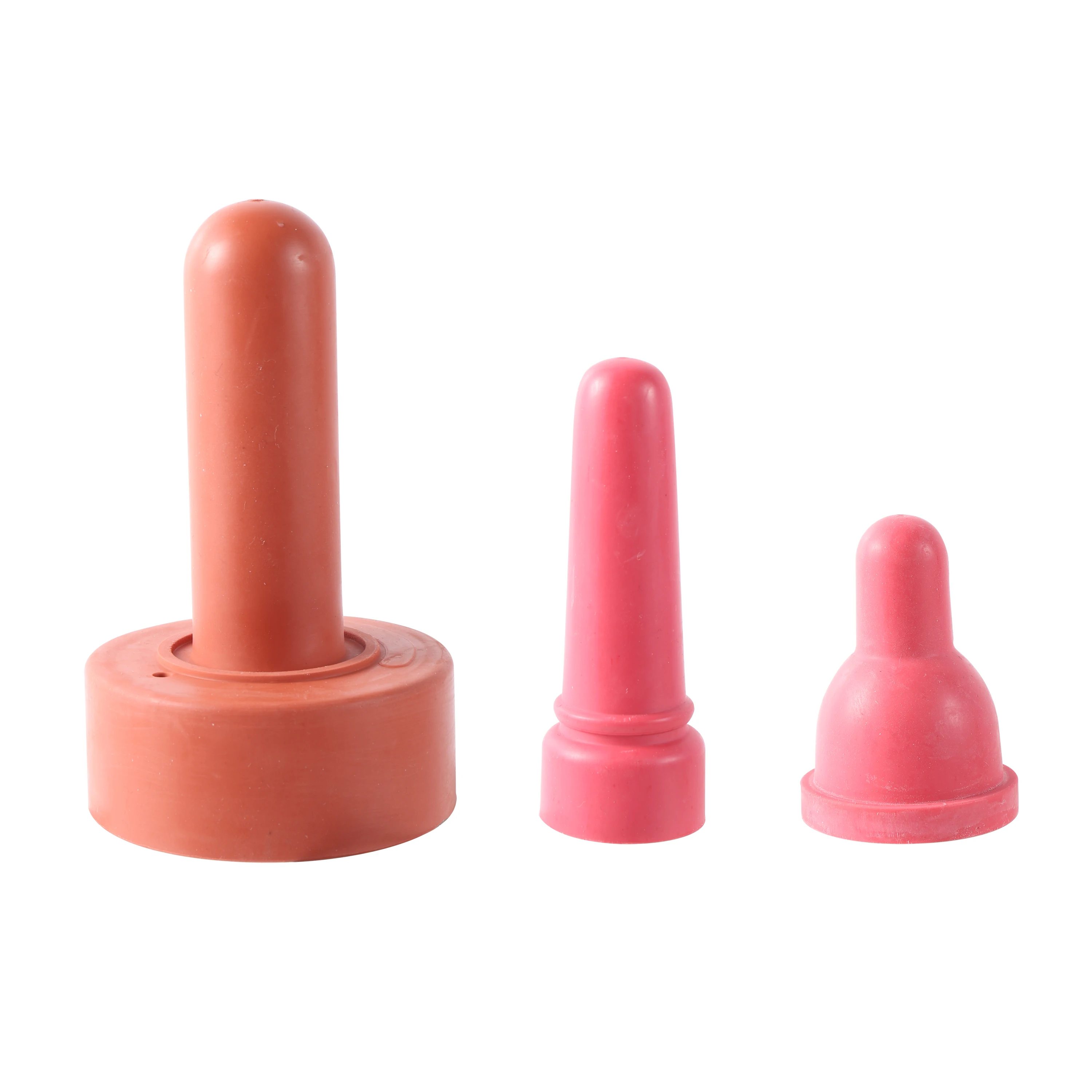 Chupete de becerro de goma de grado alimenticio Natural, botella de leche de Becerro, tetina de bebida, suministros de alimentación de animales de granja, 1 Pc - imagen 2